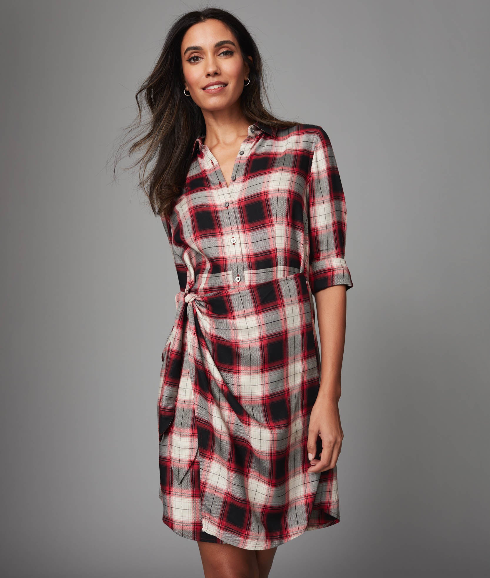 Plaid Rachel Wrap Dress – Luxyat